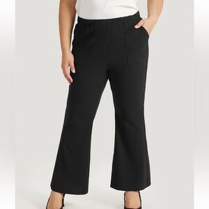 BloomChic Plus Size 3XL Solid Pocket Flare Leg Elastic Waist Pants us22-24